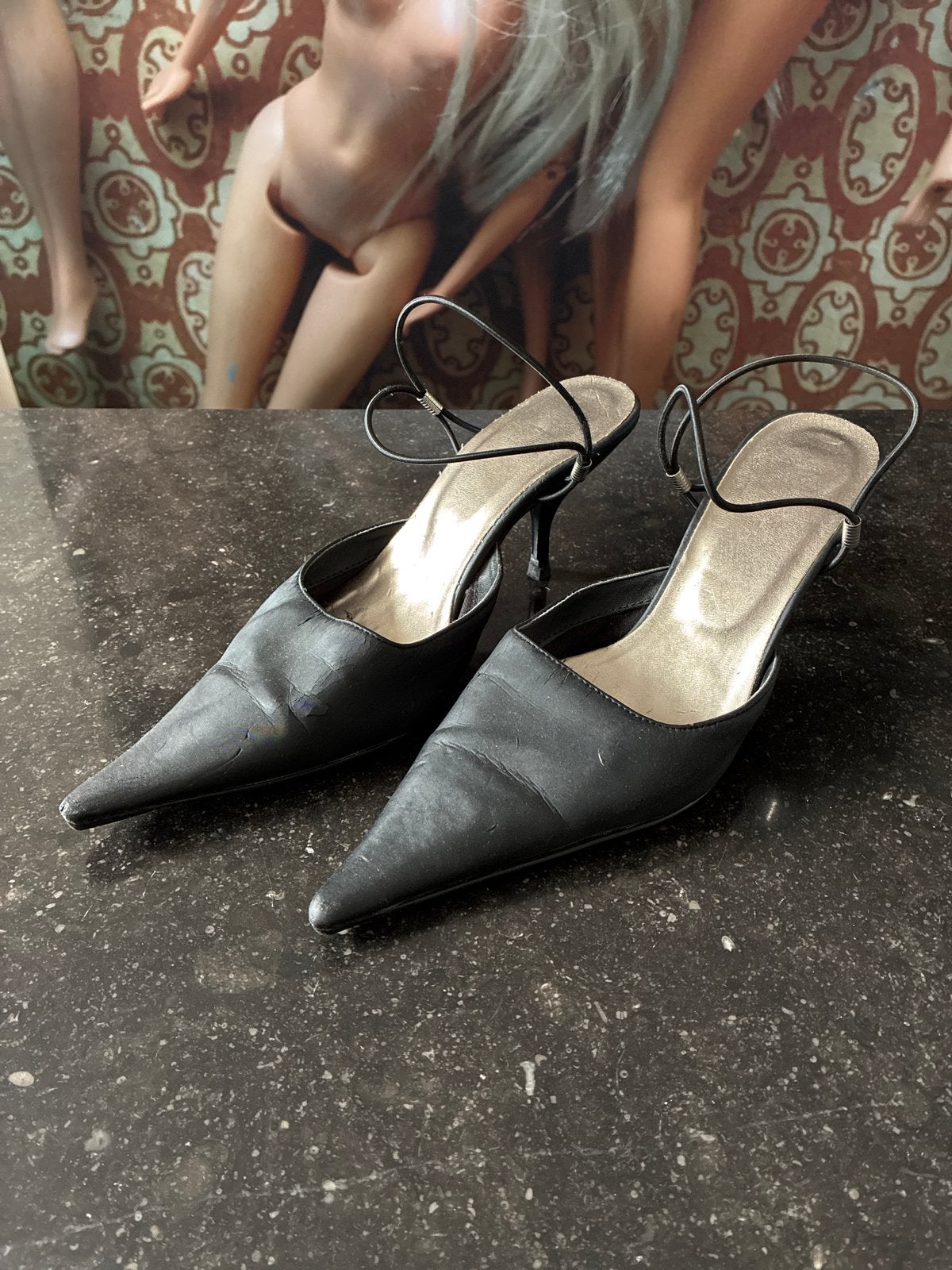 Zwarte Armando Pollini (?) pumps maat 36/37, Pumps, Zwart, Ophalen of Verzenden, Gedragen