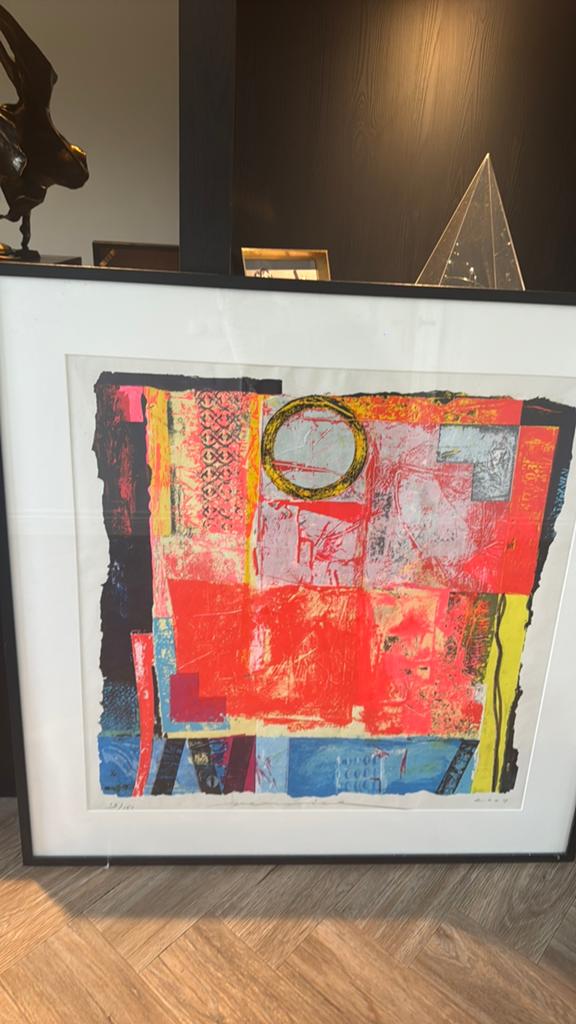 Jos Verwiel - Kokkino - Gelimiteerde Zeefdruk 100x100 cm, Ophalen