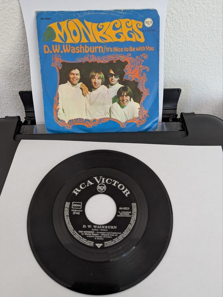 The Monkees - D.W. Washburn ( vinyl single), Ophalen of Verzenden, Gebruikt, Pop, Single