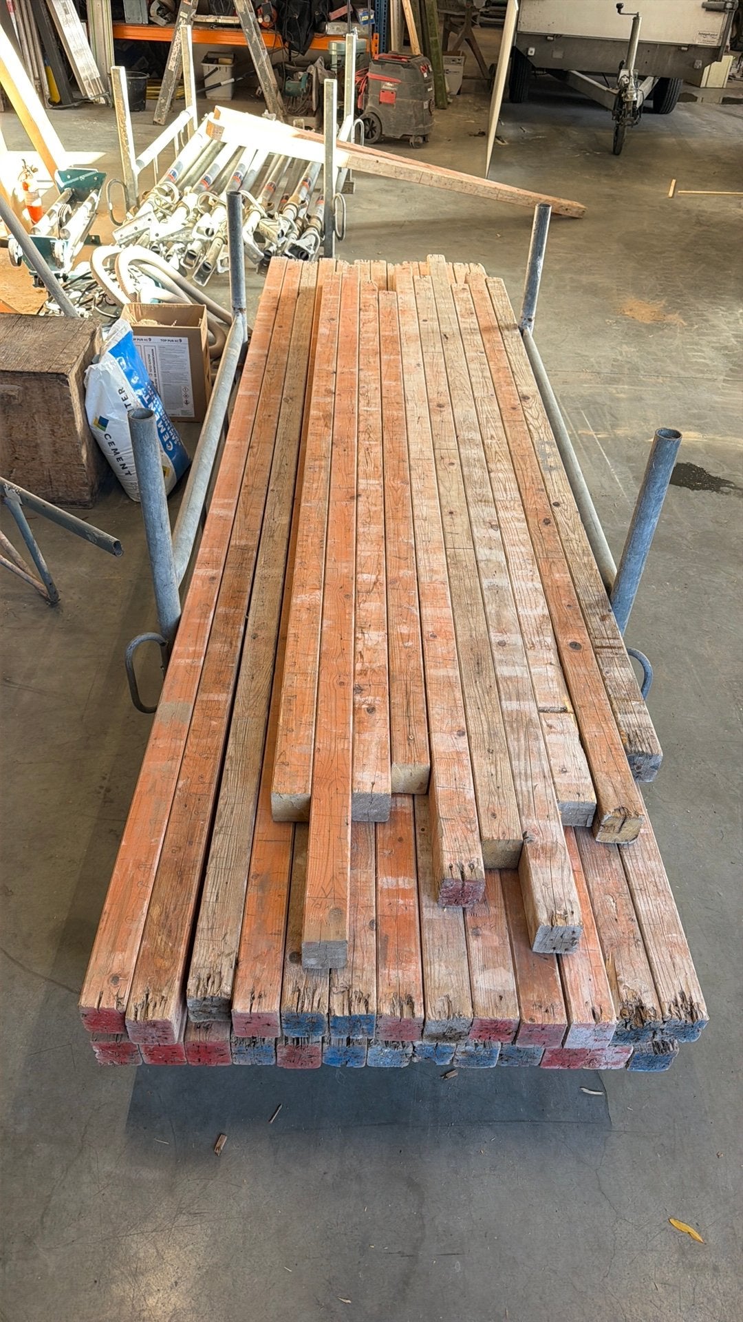 Stelprofielen lang 3250mm, Ophalen, Gebruikt, Balk, Overige houtsoorten