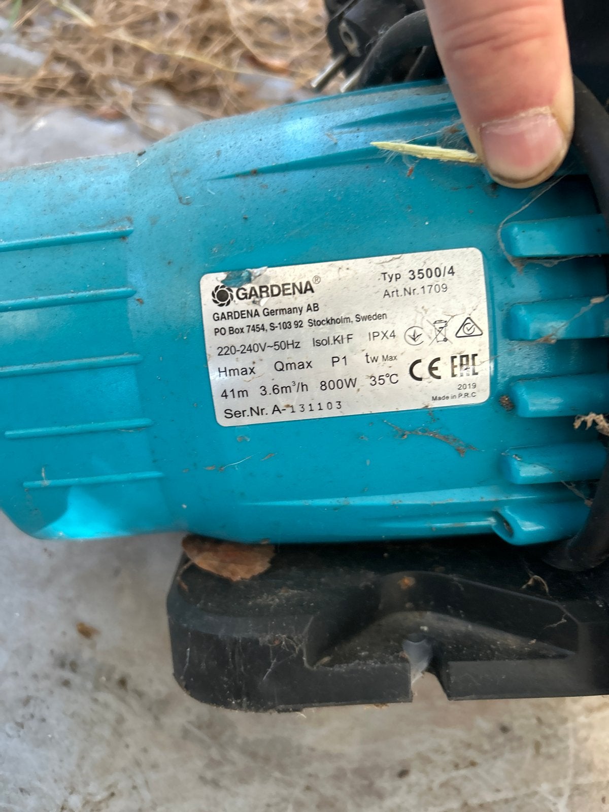 Gardena Waterpomp 3500/4 - Krachtige en Betrouwbaar, Ophalen of Verzenden, Gebruikt, Elektrisch, Besproeiingspomp