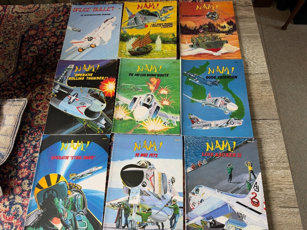 NAM! Vietnamoorlog 10 delen + Bruce Bullet., Complete serie of reeks, Ophalen of Verzenden, Zo goed als nieuw, Ab Kooyman.