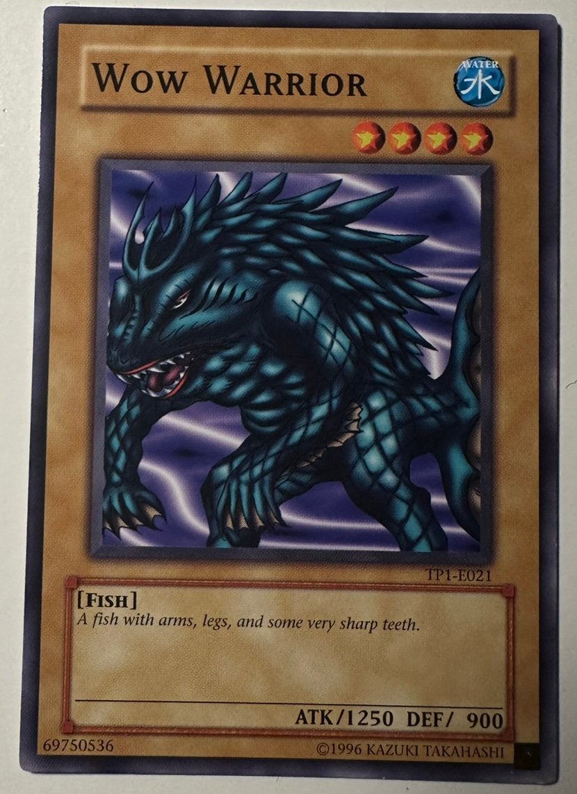 Yu-Gi-Oh! Wow Warrior TP1 Tournament Promo !, Hobby en Vrije tijd, Ophalen of Verzenden, Zo goed als nieuw, Losse kaart