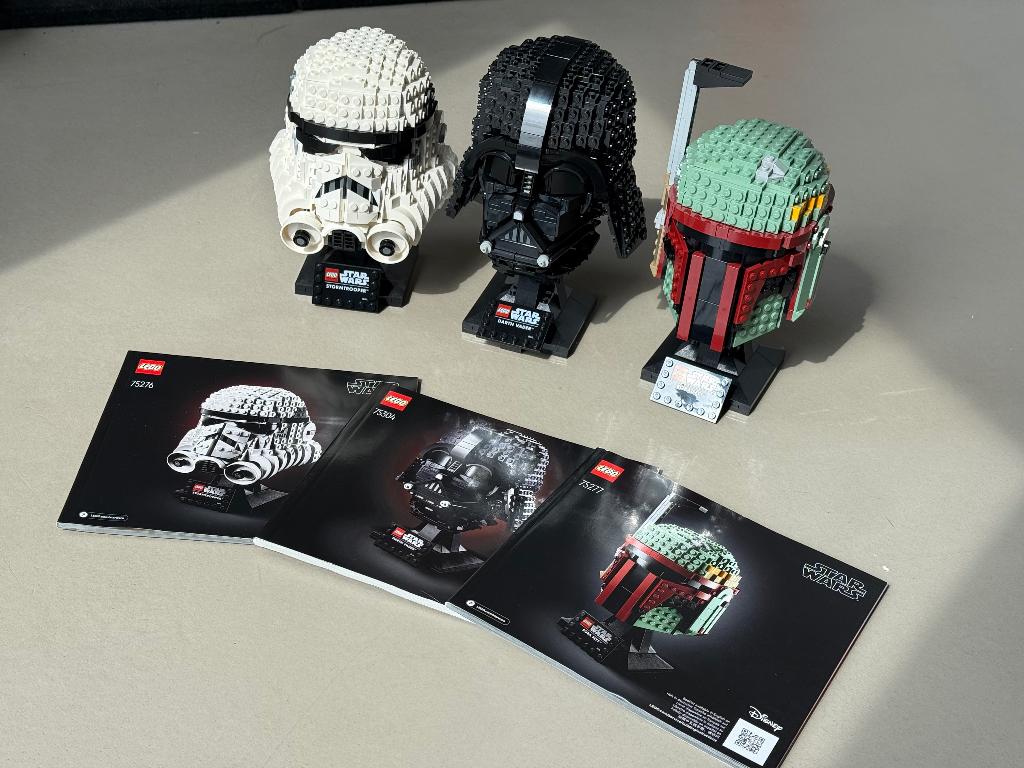 Lego 3x Star Wars Helmet 75276, 75304 & 75277, Star Wars, Lego, Compleet, Ophalen of Verzenden
