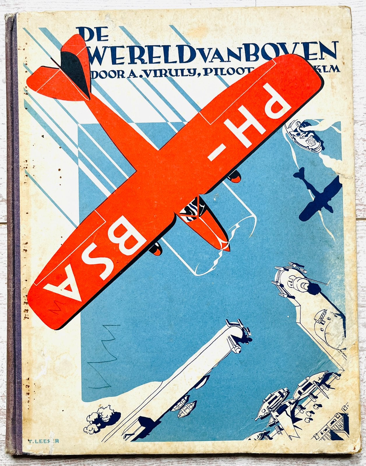 'De Wereld van Boven' - 1934 - KLM - Adriaan Viruly, Ophalen of Verzenden, Gebruikt, Boek of Tijdschrift