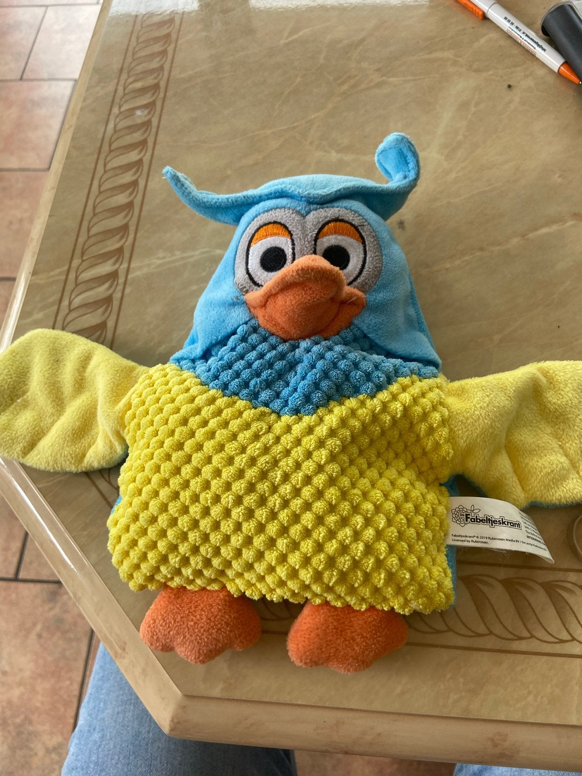 Fabeltjeskrant Uil Oehoe Boeroe knuffel, Overige merken, Overige karakters, Overige typen, Blauw