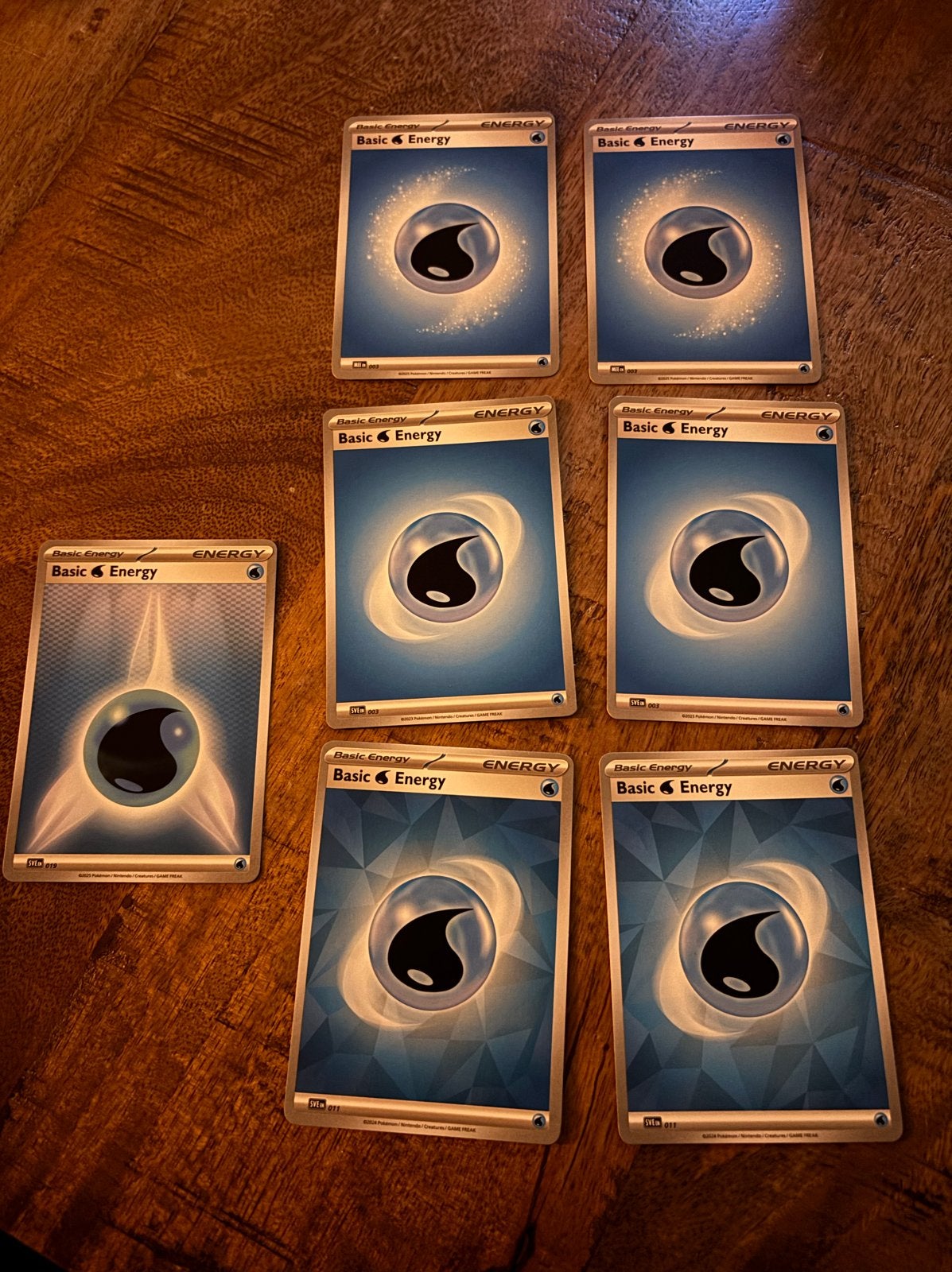 7x Pokémon Basic Water Energy Kaarten, Ophalen of Verzenden, Gebruikt, Meerdere kaarten