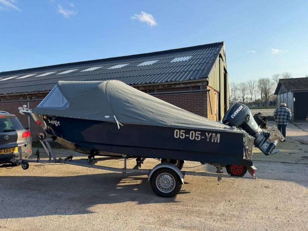 Noorse consoleboot / visbootje, Watersport en Boten, Ophalen, 3 tot 6 meter, Buitenboordmotor, 50 tot 70 pk