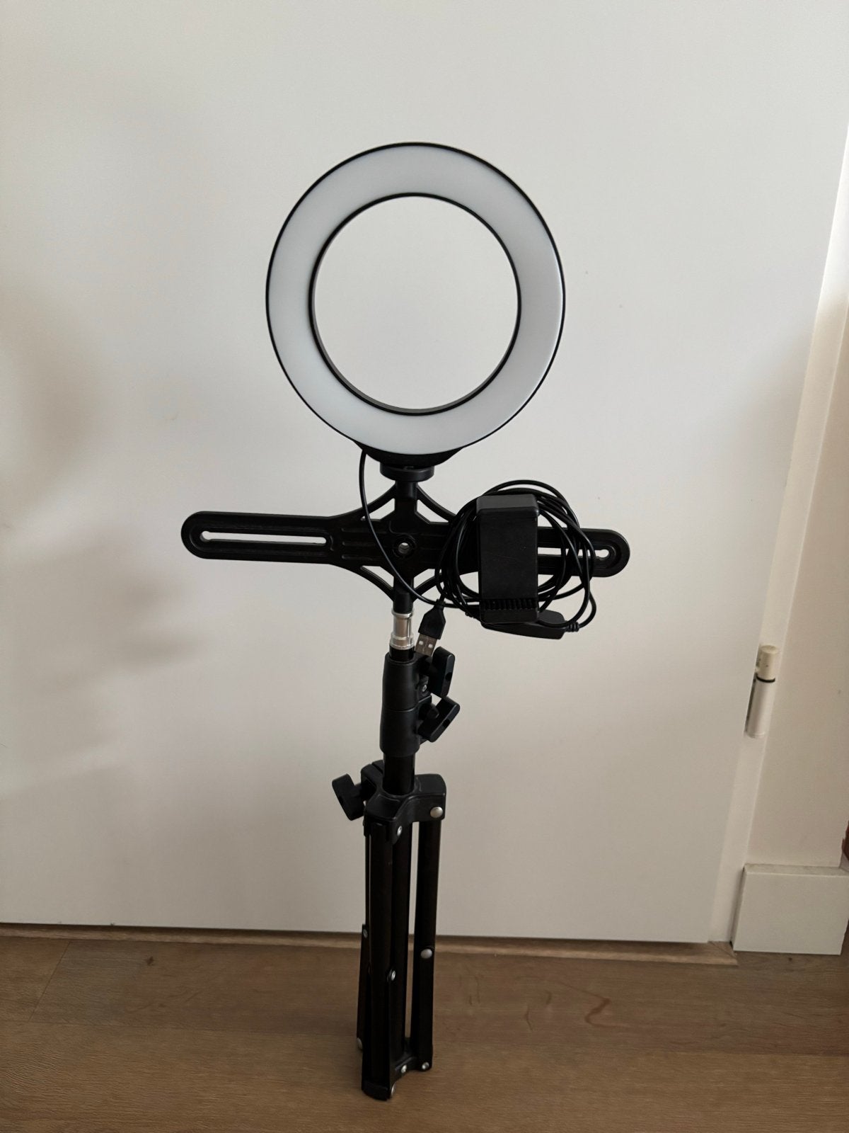 Ringlamp met statief en telefoonhouder, Overige merken, Belichting, Ophalen, Zo goed als nieuw