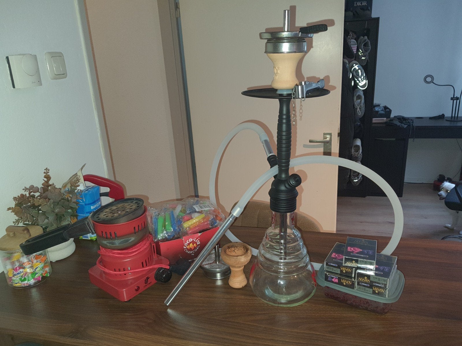 4star Amy Deluxe waterpijp met heel veel accessoires., Ophalen of Verzenden