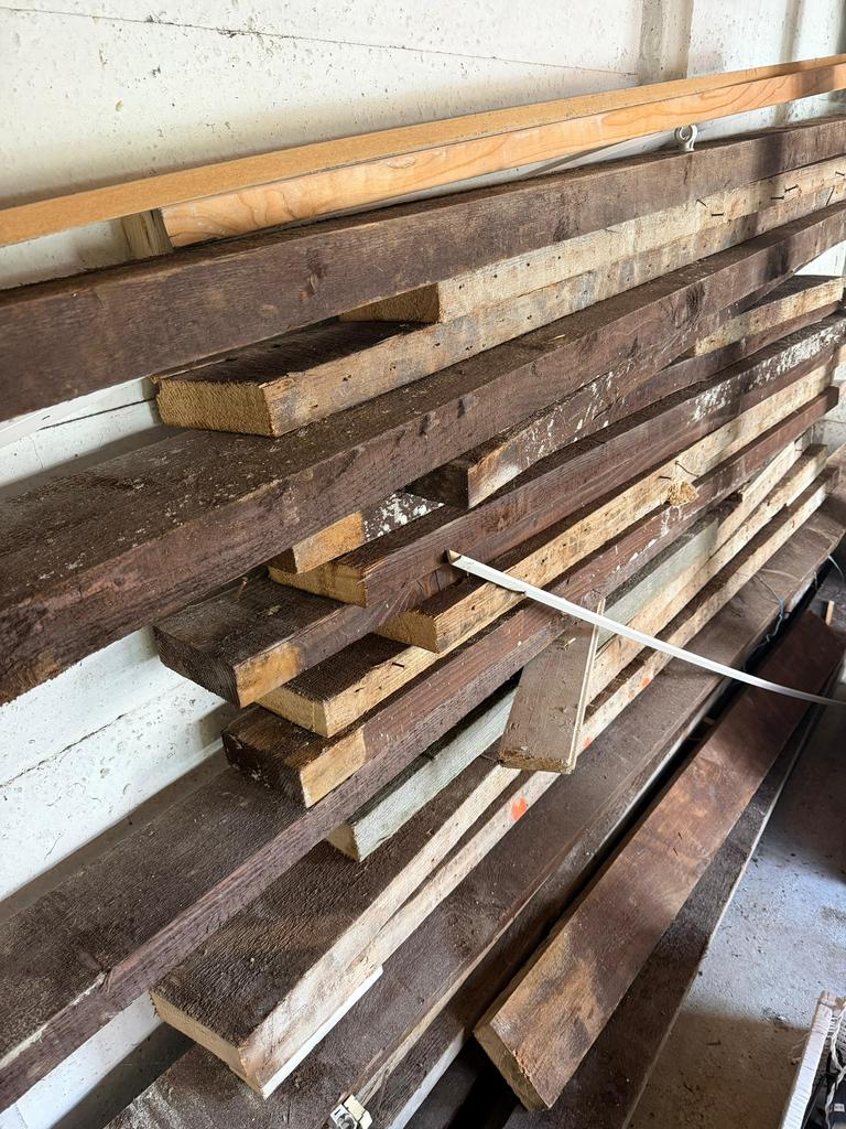 Partij vloerbalken diverse lengtes max 170cm, Doe-het-zelf en Verbouw, Ophalen, Gebruikt, 50 mm of meer, Balk