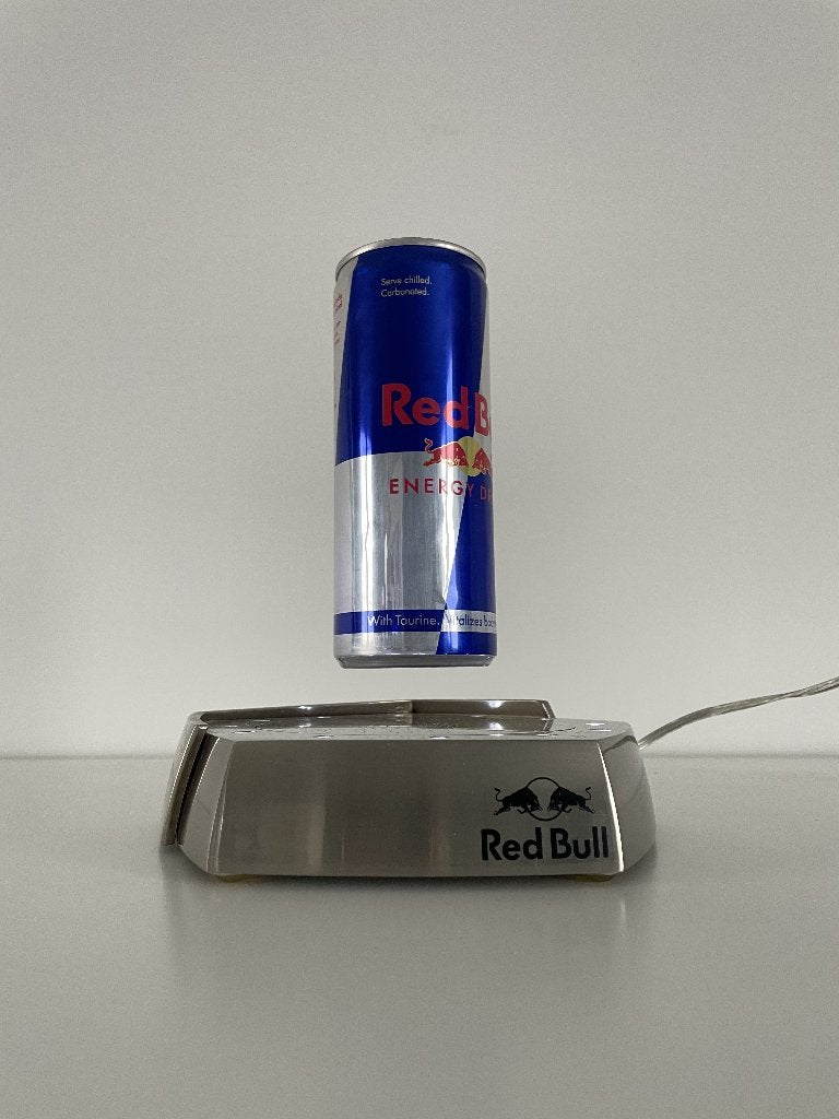 Led display Red Bull met draaiend en zwevend blikje, Ophalen, Zo goed als nieuw, Lichtbak of (neon) lamp