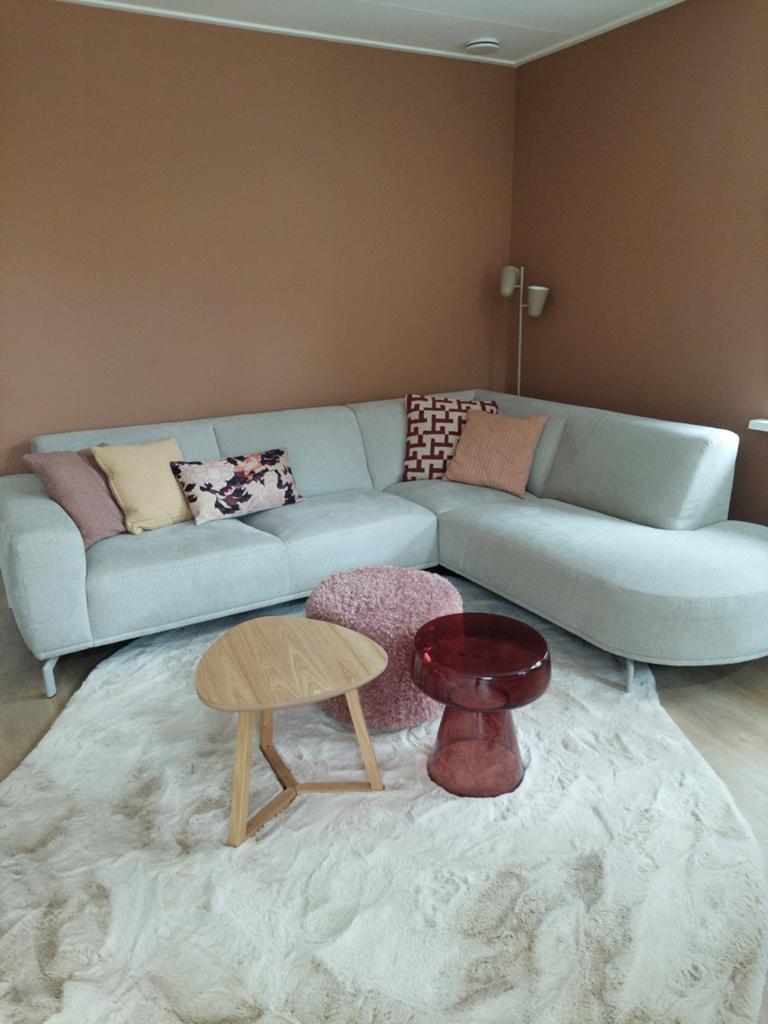 Hoekbank Beau in stof Mito beige, Huis en Inrichting, Ophalen, 250 tot 300 cm, Hoekbank, 75 tot 100 cm