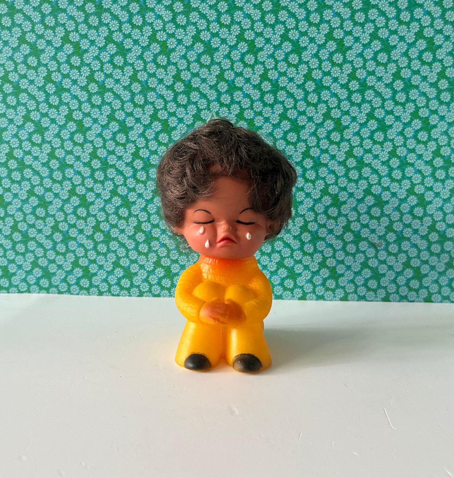 Vintage 70’s piep emotie popje, Gebruikt, Ophalen of Verzenden, Nvt, Pop