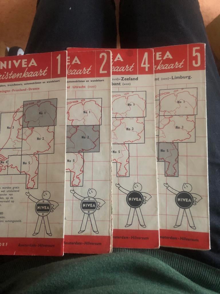 NIVEA toeristenkaarten set - Jaren '50/60 verzamelobject, Ophalen of Verzenden, Gebruikt, Reclamebord