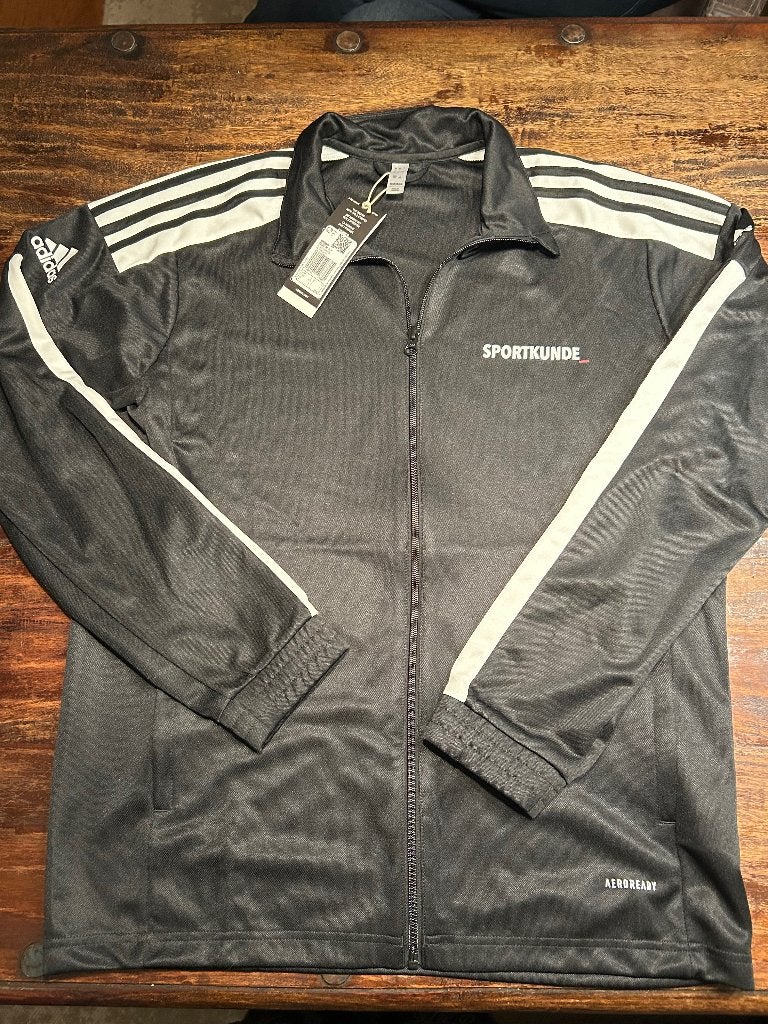 Trainingsjack Adidas Sportkunde maat L, Kleding | Heren, Maat 52/54 (L), Zwart, Nieuw, Ophalen of Verzenden
