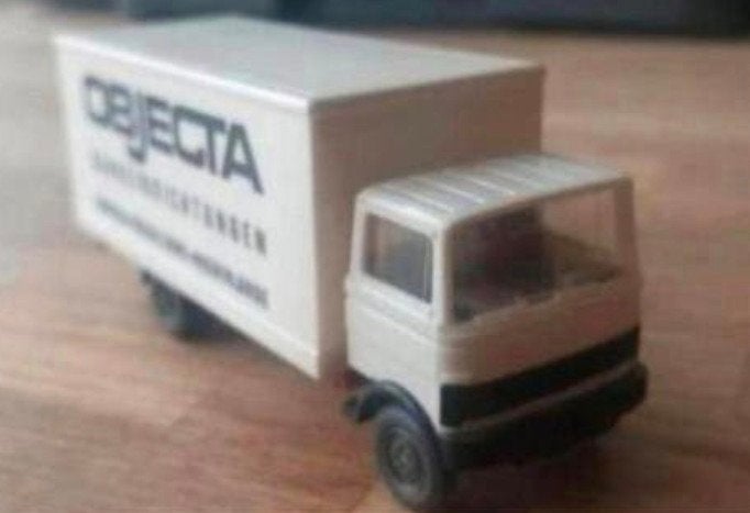 Mercedes-Benz MB 809 Lieferwagen “Objecta”  Wiking Berlin-W, Hobby en Vrije tijd, Modelauto's | 1:87, Ophalen of Verzenden, Zo goed als nieuw