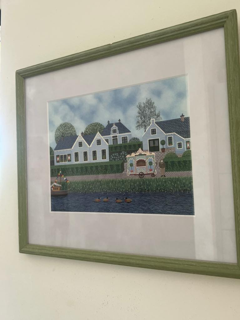Ingelijste werk Aad Groenendijk 1993, Ophalen of Verzenden