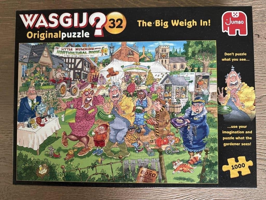 Wasgij puzzel Original 32 The big Weigh In!, Ophalen, 500 t/m 1500 stukjes, Zo goed als nieuw, Legpuzzel