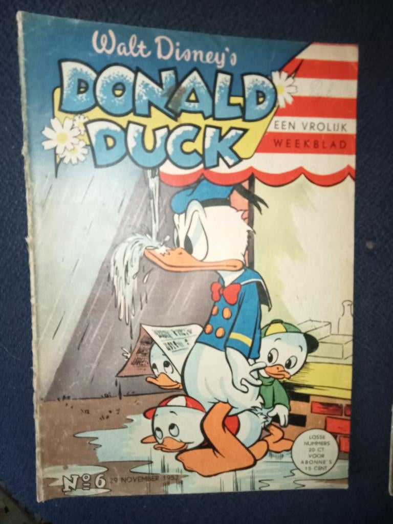Walt Disney's Donald Duck Weekblad - Nr. 6 (1952), Eén stripboek, Ophalen of Verzenden, Gelezen, Walt Disney