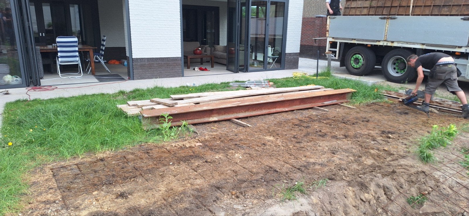 Stalen H-balk - 4,75 meter lang, Ophalen, Gebruikt, IJzer