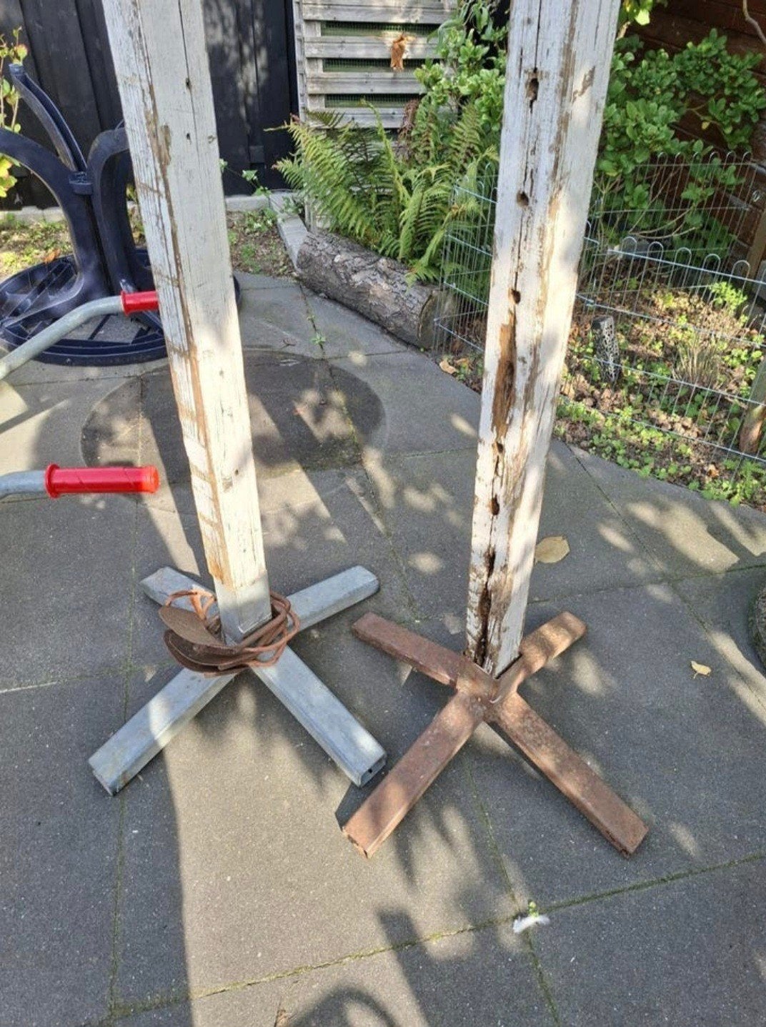 staanders voor springmateriaal, Ophalen, Springen
