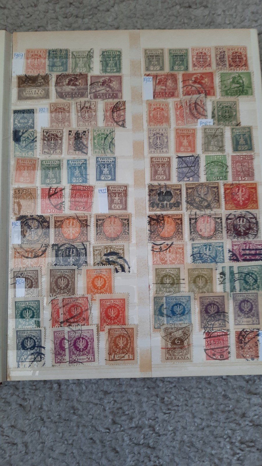 INSTEEKALBUM POLEN VANAF 1919 GESTEMPELD, POSTFRIS EN ONGEBR, Postzegels en Munten, Ophalen of Verzenden, Buitenland