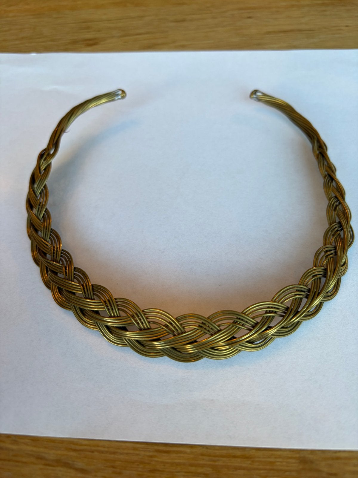Oud gevlochten collier, Ophalen of Verzenden, Gebruikt, Goud, Overige materialen