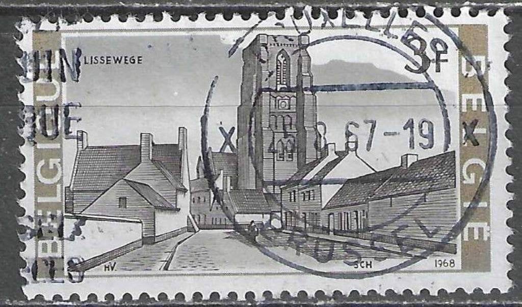 Belgie 1968 - Yvert/OBP 1467 - Kerk van Lissewege (ST), Verzenden, Gestempeld