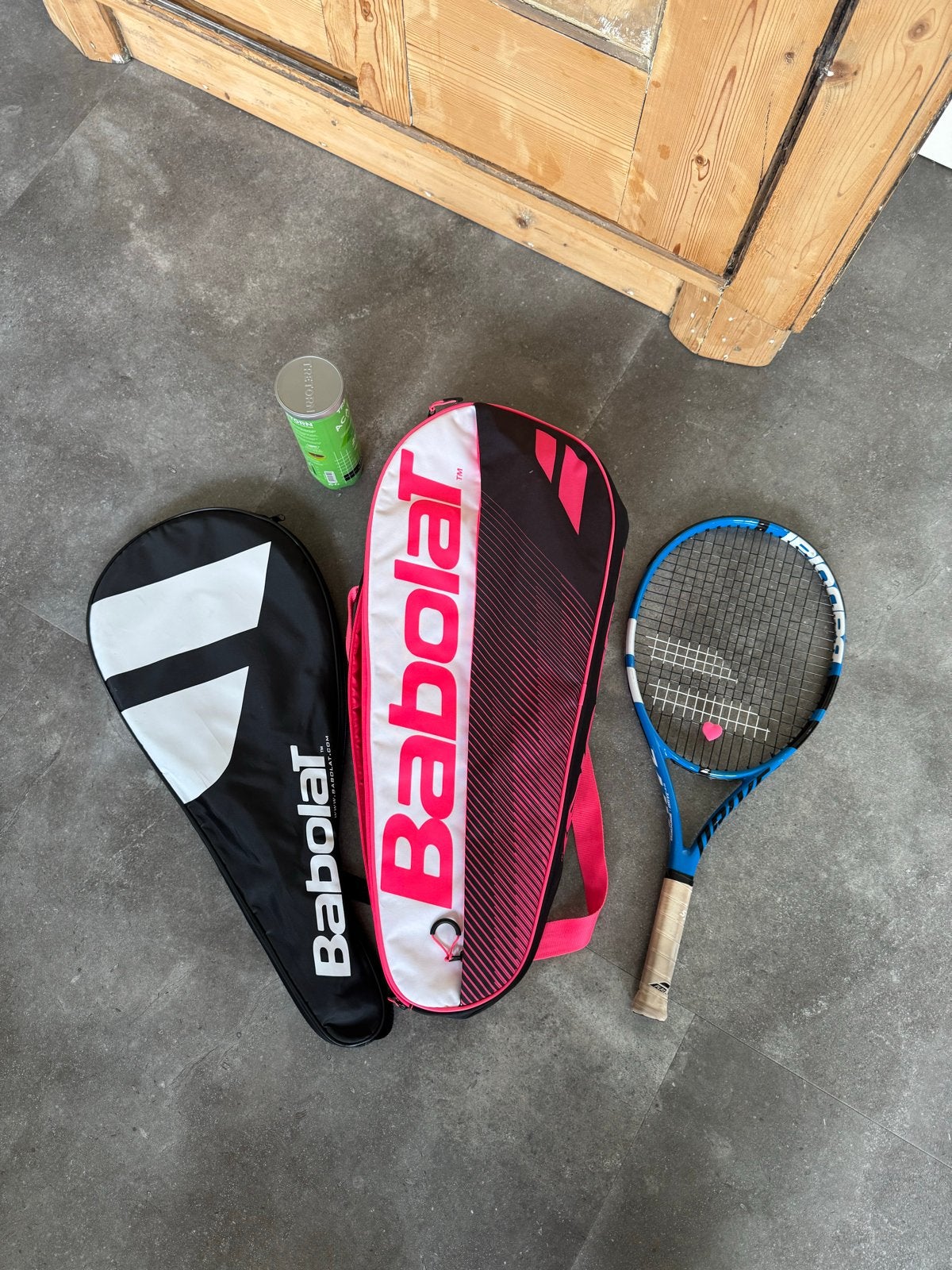 Babolat Drive Jr 25 Tennisracket met tassen en ballen, Sport en Fitness, Tennis, Ophalen, Zo goed als nieuw, Racket, Babolat