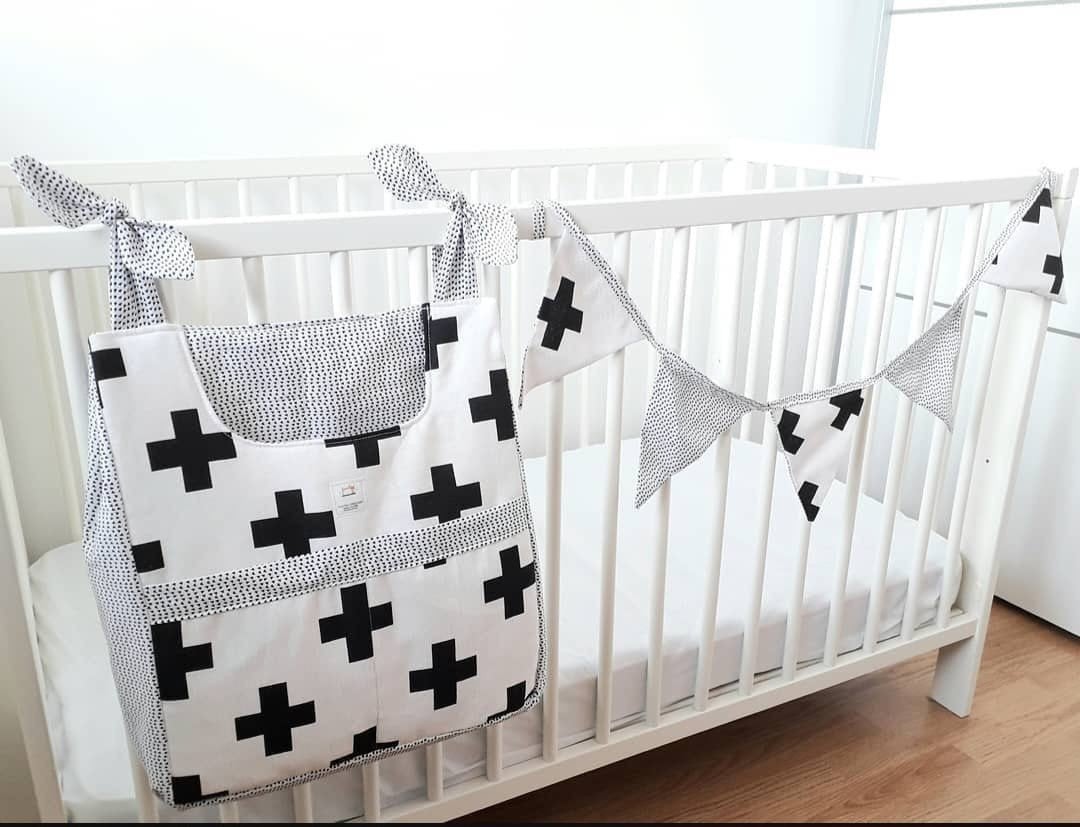 Zelfgemaakte babykamer set: speelgoedzak, vlaggenlijn, enz, Ophalen of Verzenden, Nieuw