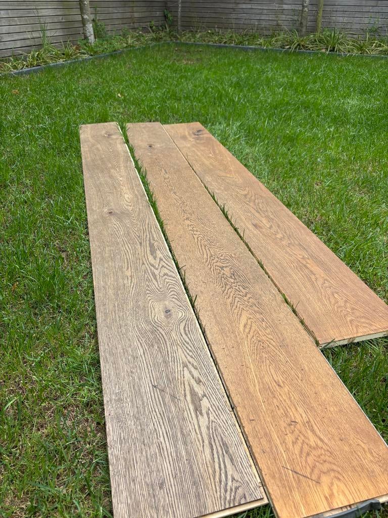 Eikenhouten planken lamelparket - ong 45 m2, Doe-het-zelf en Verbouw, Vloerdelen en Plavuizen, Gebruikt, Vloerdelen of -planken