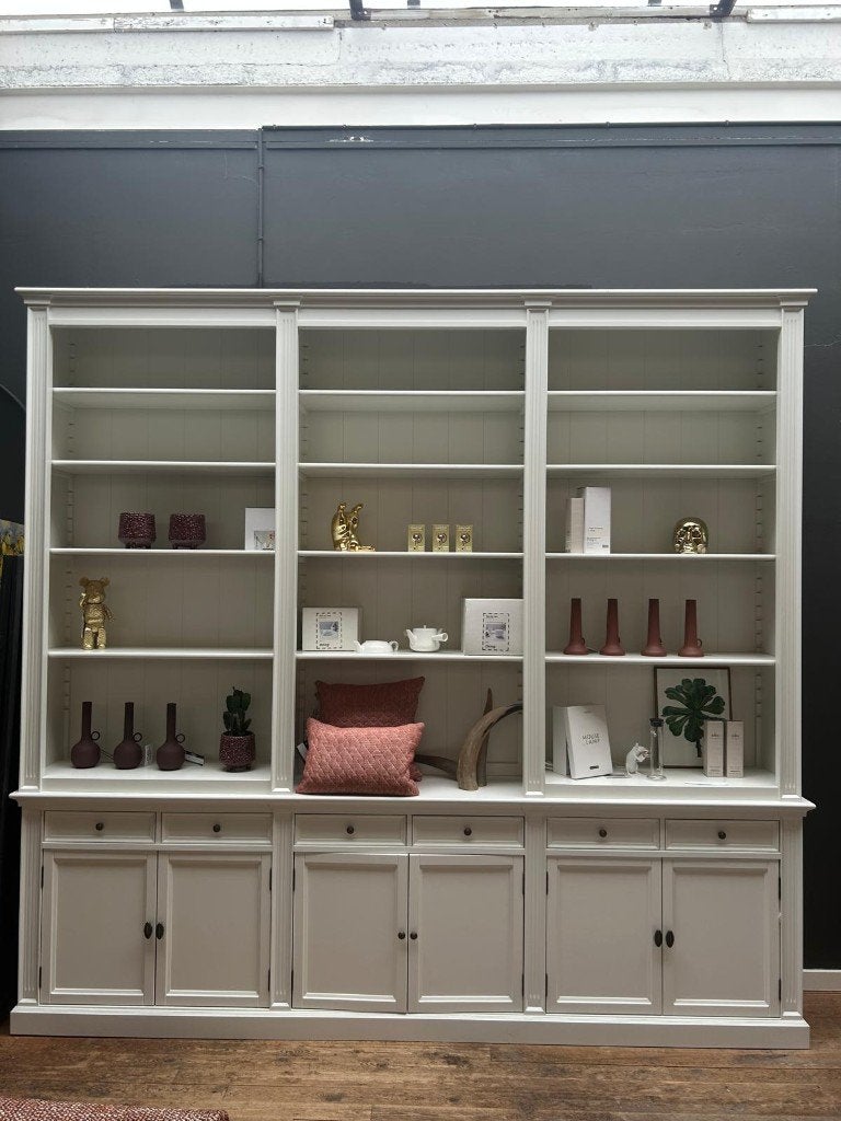 Boekenkast hoogte 280 cm, Ophalen, 200 cm of meer, Met klep(pen), Grenenhout