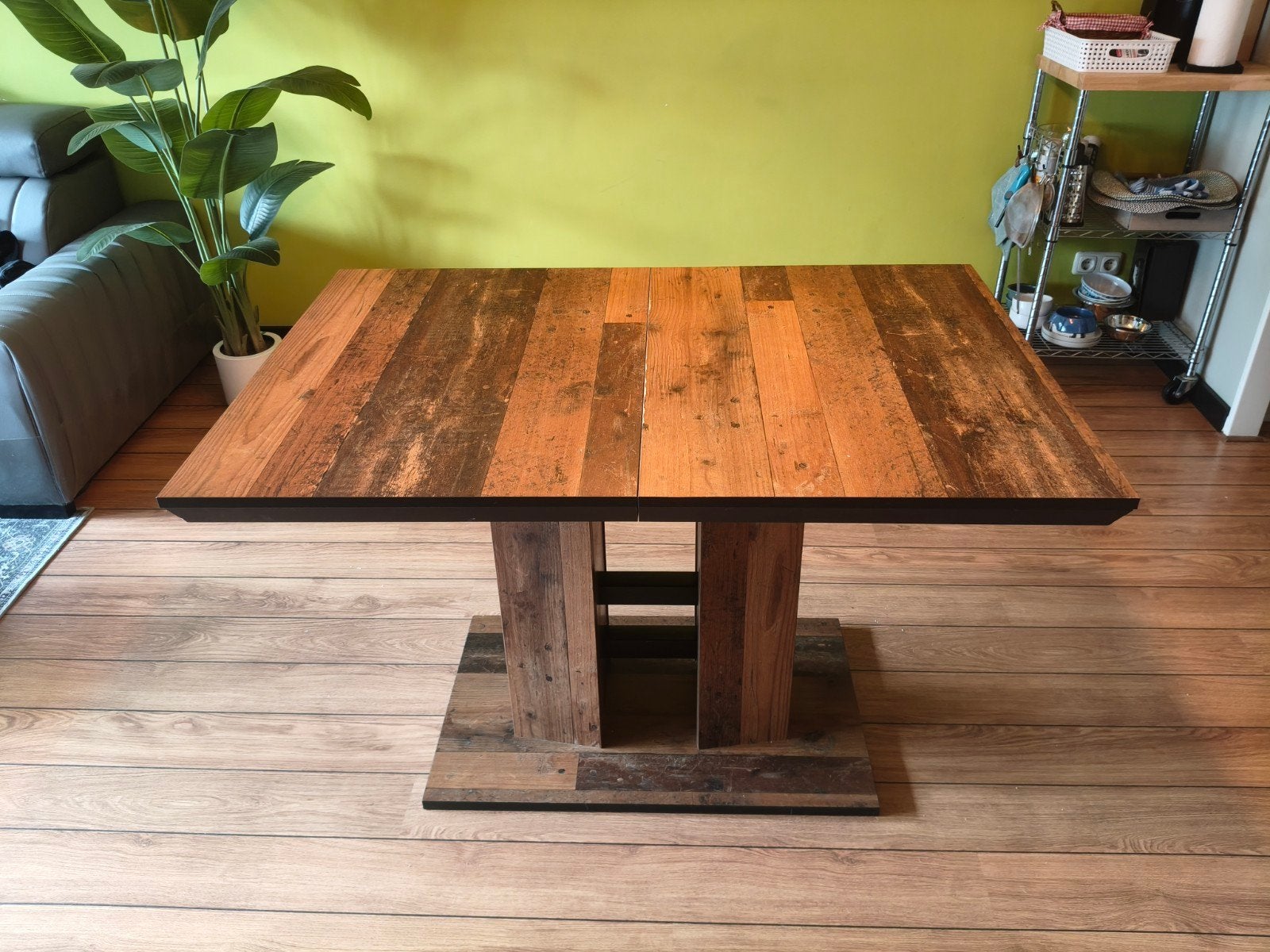Uitschuifbare eettafel - 120/160cm breed, 80cm lang, Huis en Inrichting, Ophalen, Gebruikt, 50 tot 100 cm, 100 tot 150 cm