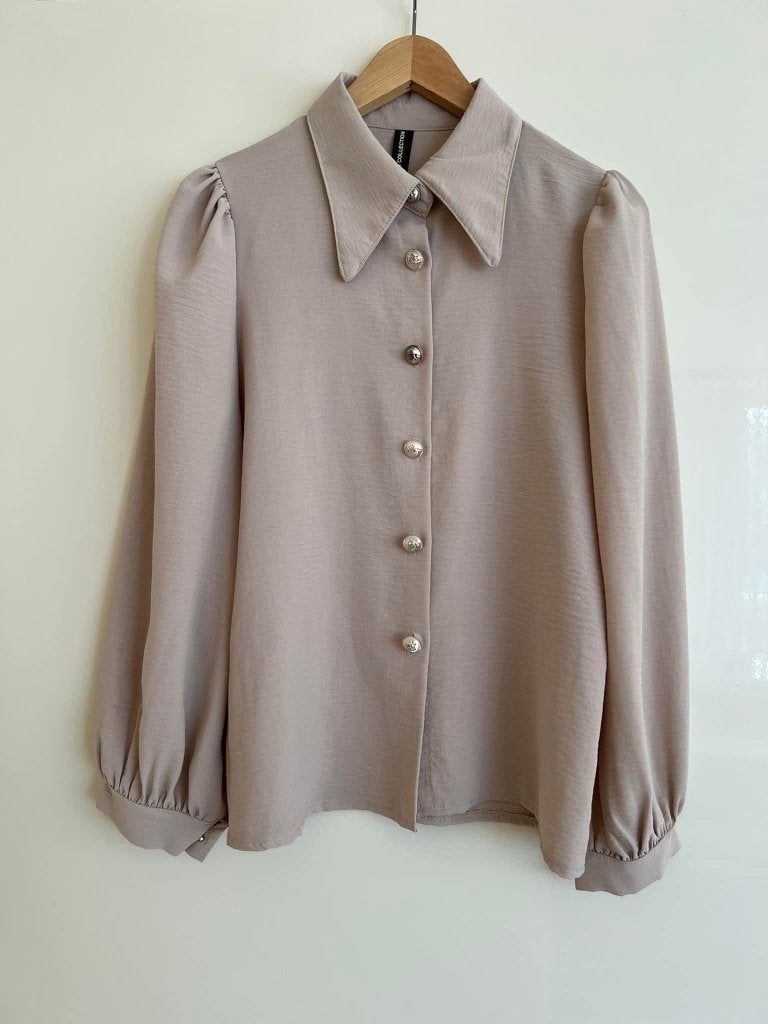 Blouse, Ophalen of Verzenden, Zo goed als nieuw, Beige