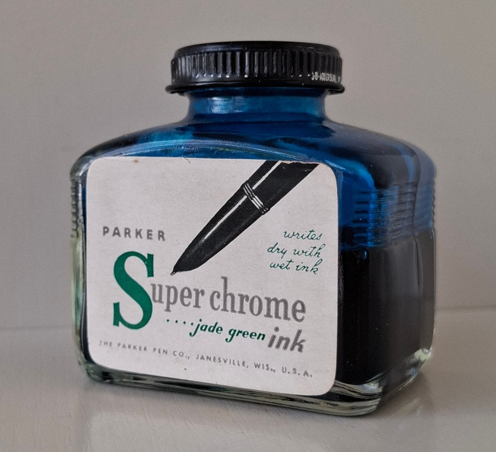 Parker Super chroom inkt kleur Turquoise, Ophalen of Verzenden, Gebruikt