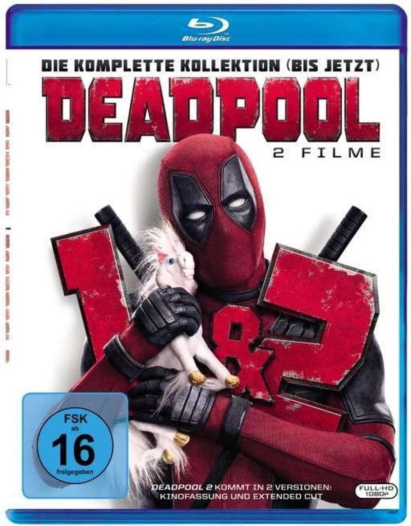 Deadpool 1 & 2 Blu-ray (2 films boxset), Cd's en Dvd's, Blu-ray, Ophalen of Verzenden, Zo goed als nieuw, Humor en Cabaret, Boxset