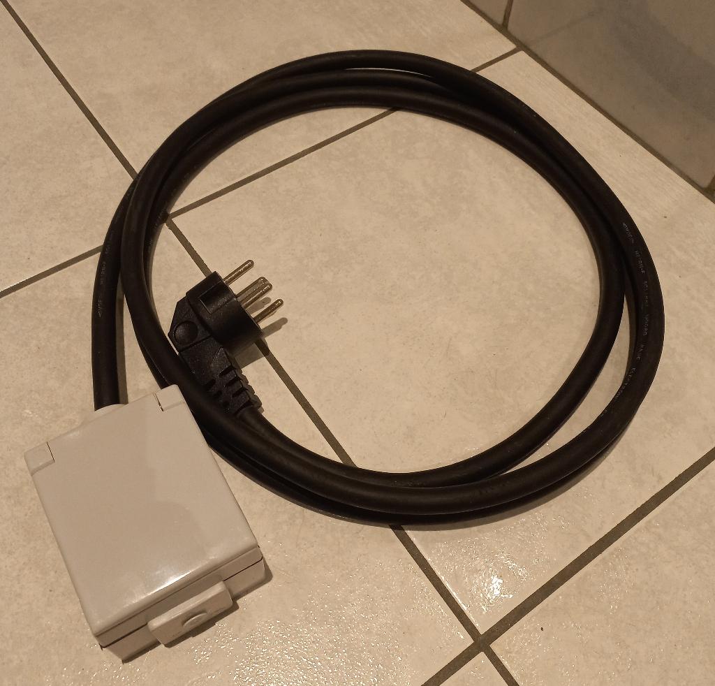 Perilex verlengkabel met stekkerdoos 290 cm, Ophalen of Verzenden, Gebruikt, Kabel of Snoer