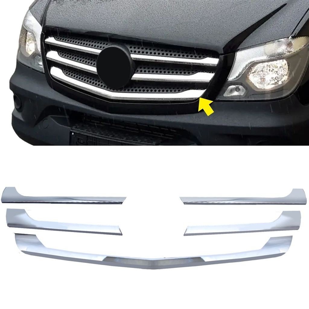 Chrome Sierstrip Grill Voor Mercedes Sprinter W906, Verzenden, Automotive Parts, A.parts@hotmail.nl, Trasmolenlaan 12 3447 GZ Woerden