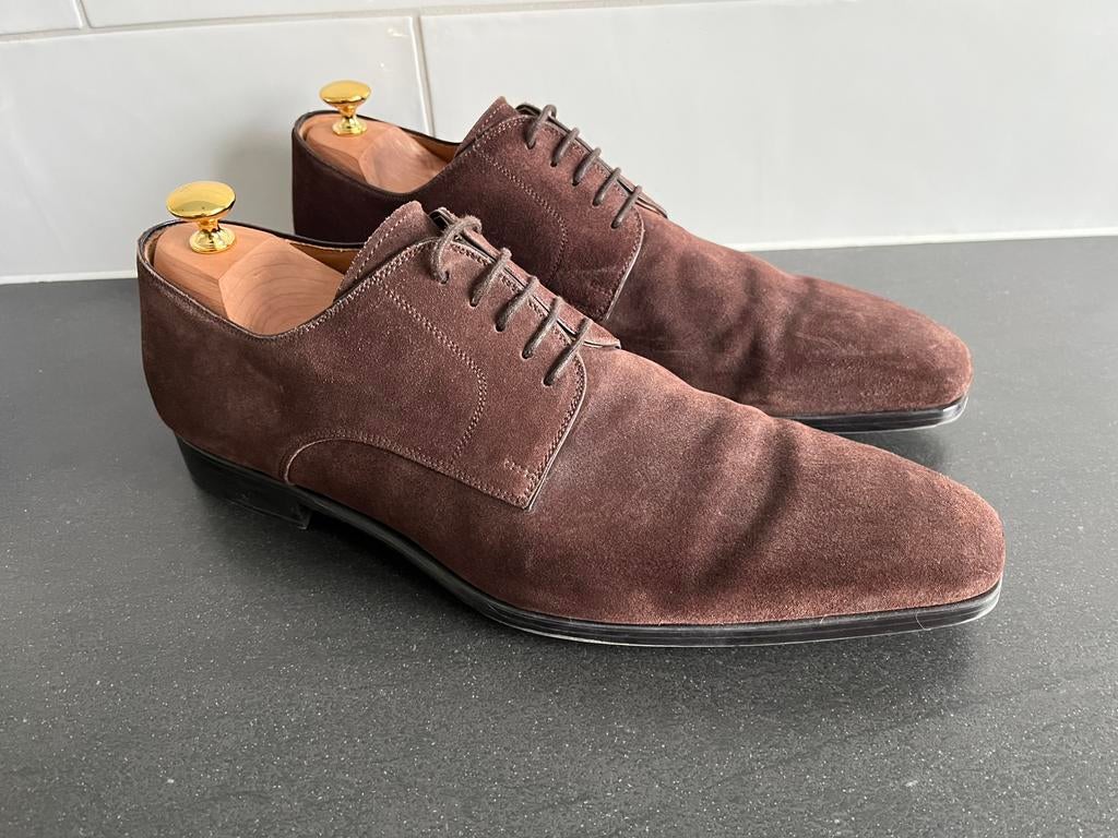 Magnanni herenschoenen maat 45 weinig gedragen, Kleding | Heren, Schoenen, Magnanni, Bruin, Magnanni, Zo goed als nieuw