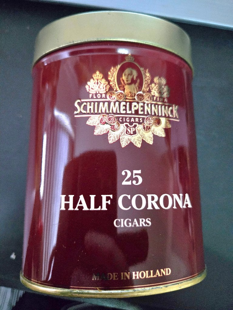 vintage Schimmelpenninck Half Corona sigarenblik Leeg, Verzamelen, Ophalen, Gebruikt, Overige, Overige merken