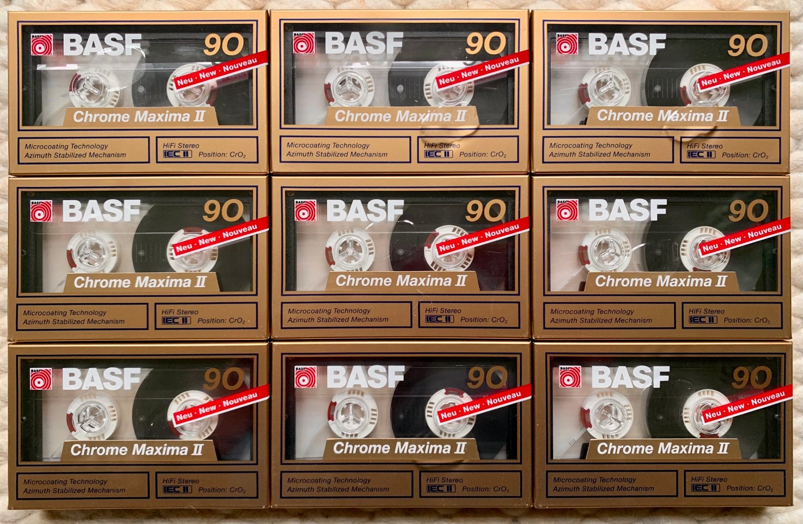 NOS BASF Chrome MAXIMA II 90 cassettebanden CMII-90 1989 OVP, 2 t/m 25 bandjes, BASF, Basf SE Carl-Bosch-Straße 38⁩ 67063 Ludwigshafen am Rhein Duitsland