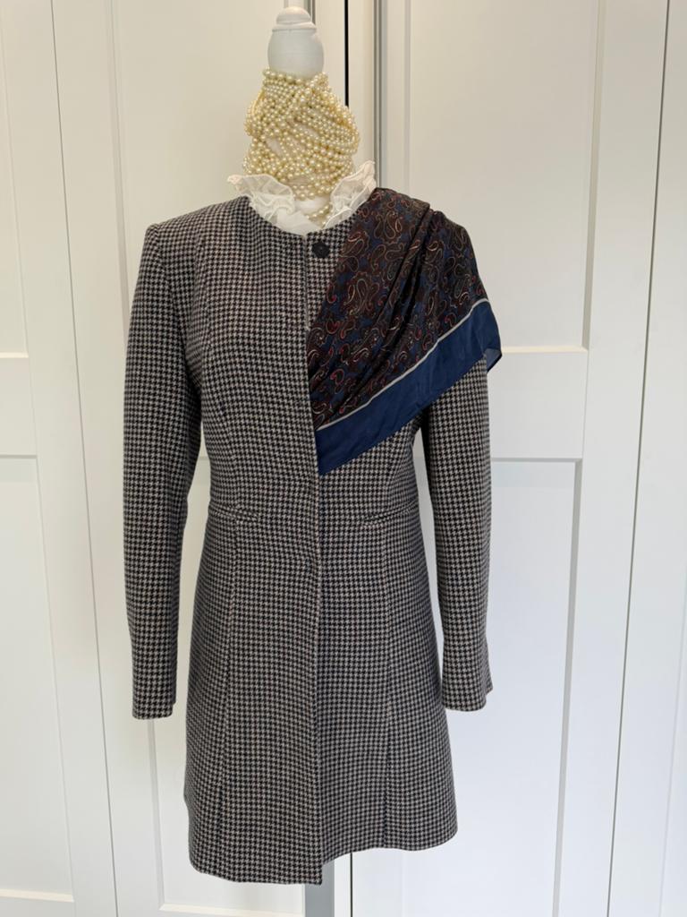 Als Nieuw Purdey blazer jas blauw beige 42 44 xl xxl, Verzenden, Zo goed als nieuw, Maat 42/44 (L), Blauw