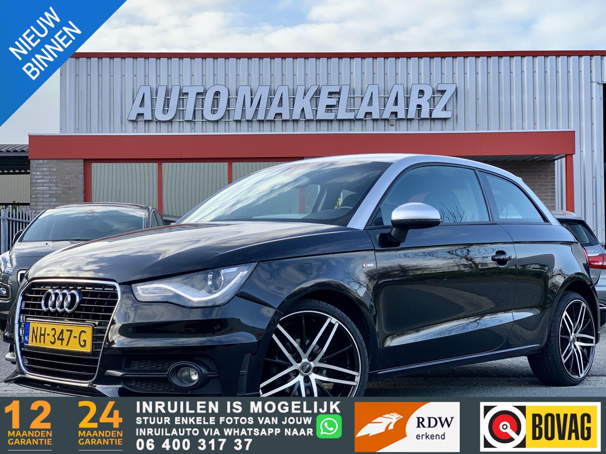 Audi A1 1.2 TFSI S-LINE LED LMV CLIMA - TWO TONE, Voorwielaandrijving, Euro 5, Zwart, 4 cilinders