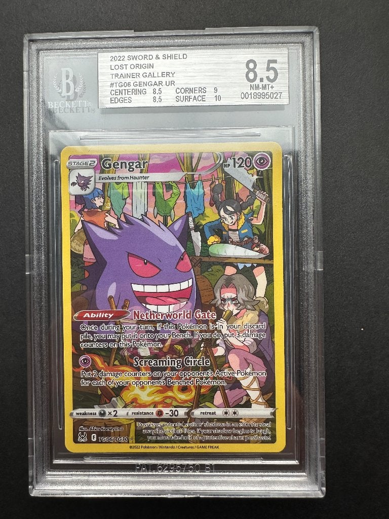 Gengar TG06 BECKETT 8.5, Ophalen of Verzenden, Nieuw, Losse kaart, Foil