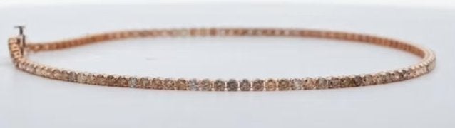 18K gouden armband 2,15ct natural diamonds IGI, Ophalen of Verzenden, Zo goed als nieuw, Met edelsteen, Goud