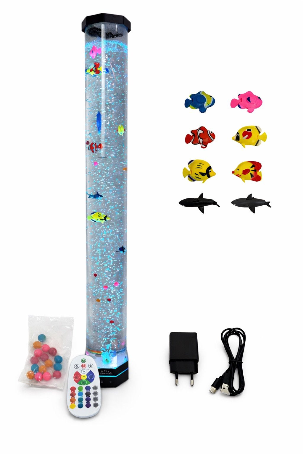 Water vis bubbel zuil ( 100 cm ), Ophalen of Verzenden, Zo goed als nieuw, Lamp
