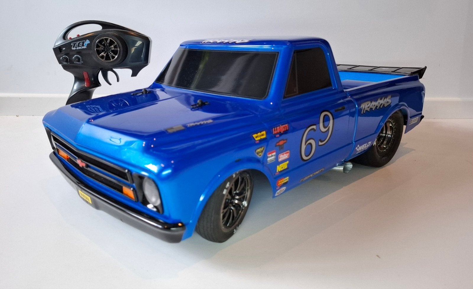 Traxxas Drag Slash RC Auto - In zeer goede staat!, Hobby en Vrije tijd, Elektro, Gebruikt, Ophalen of Verzenden, Schaal 1:10