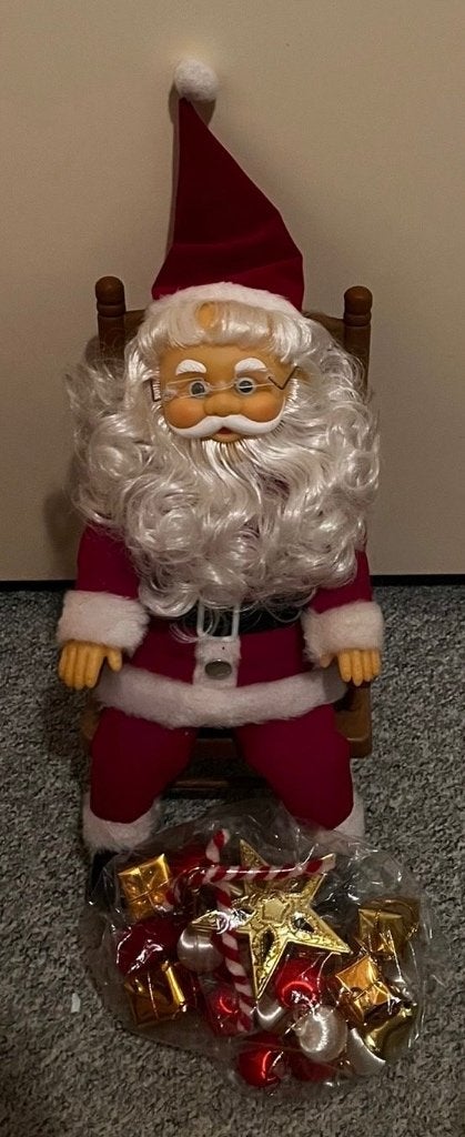 Santa Claus in schommelstoel met muziek nieuw, Ophalen, Nieuw