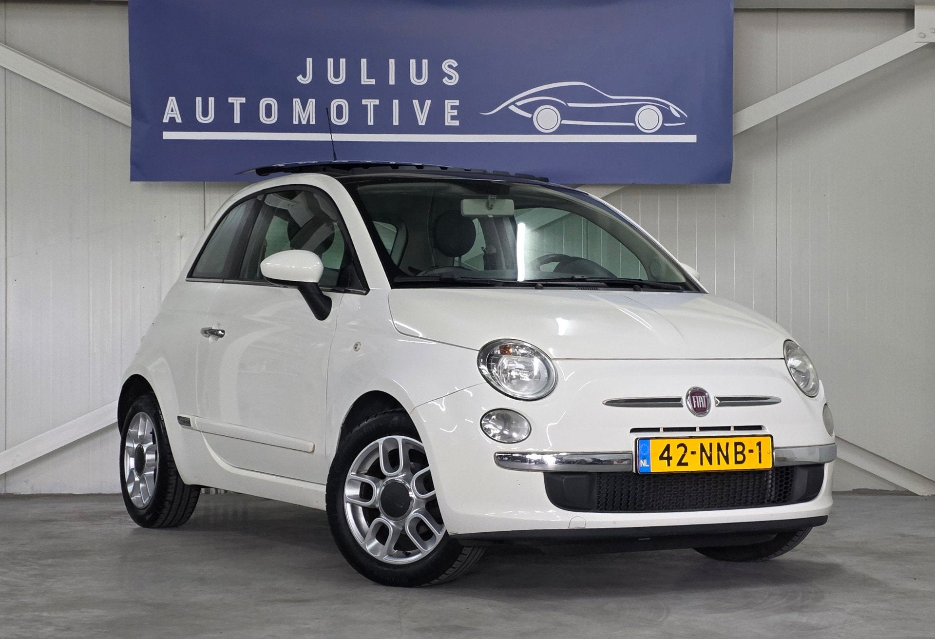 Fiat 500 1.2 Lounge Schuifdak Distributie 07-2025 Airco Auto, Auto's, Fiat, Euro 5, Stof, Gebruikt, 1242 cc